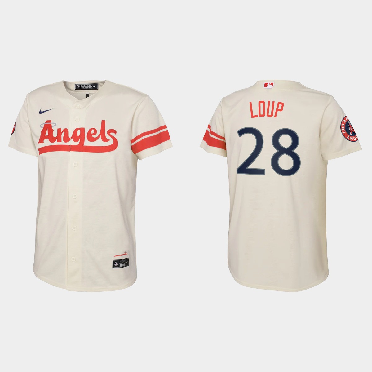 Youth Los Angeles Angels Aaron Loup Cream City Connect Jersey