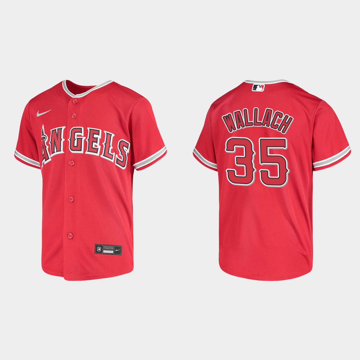 Youth Los Angeles Angels Chad Wallach Red Jersey