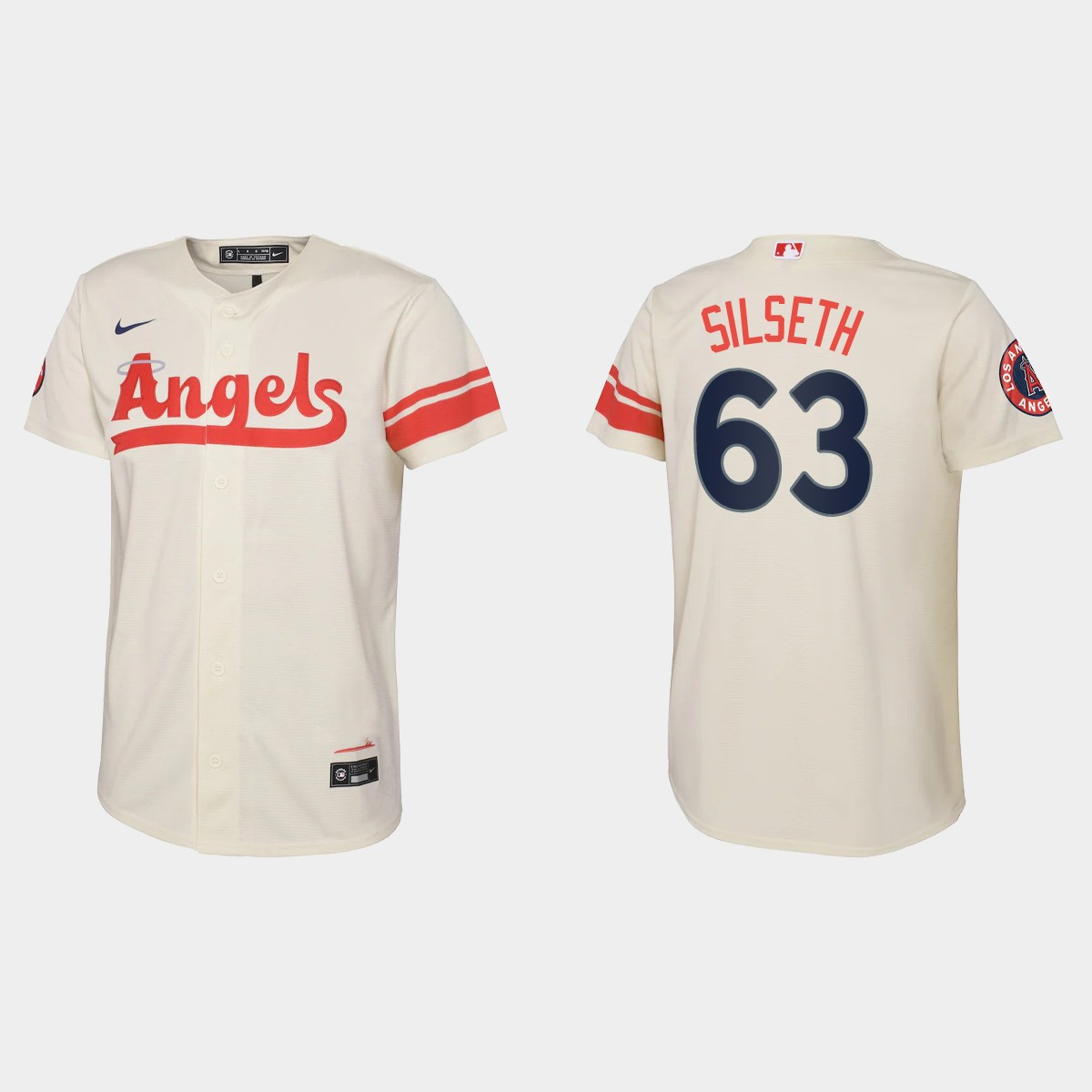 Youth Los Angeles Angels Chase Silseth Cream City Connect Jersey
