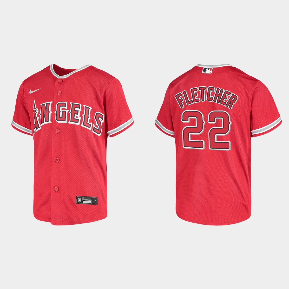 Youth Los Angeles Angels David Fletcher Red Jersey