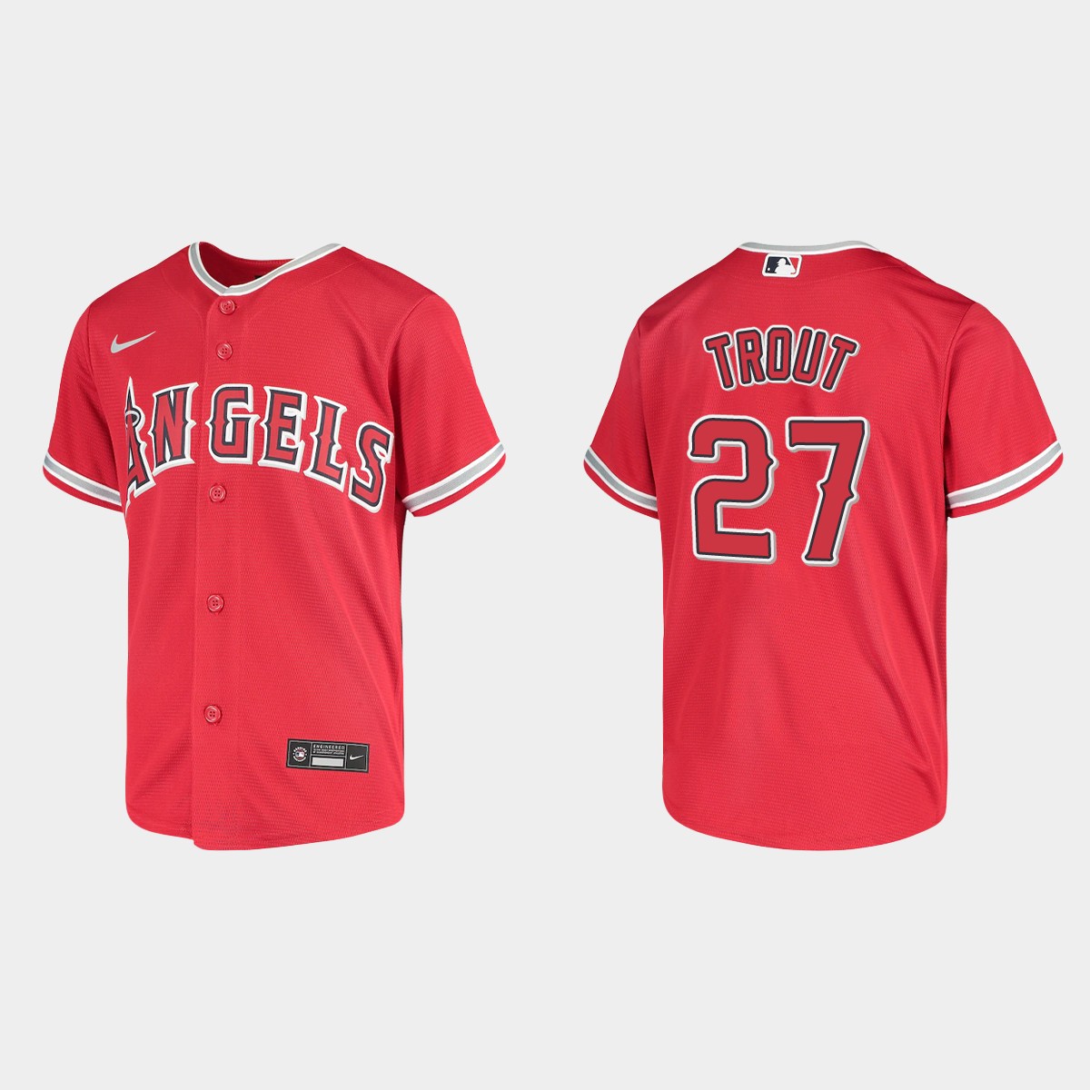 Youth Los Angeles Angels Mike Trout Red Jersey