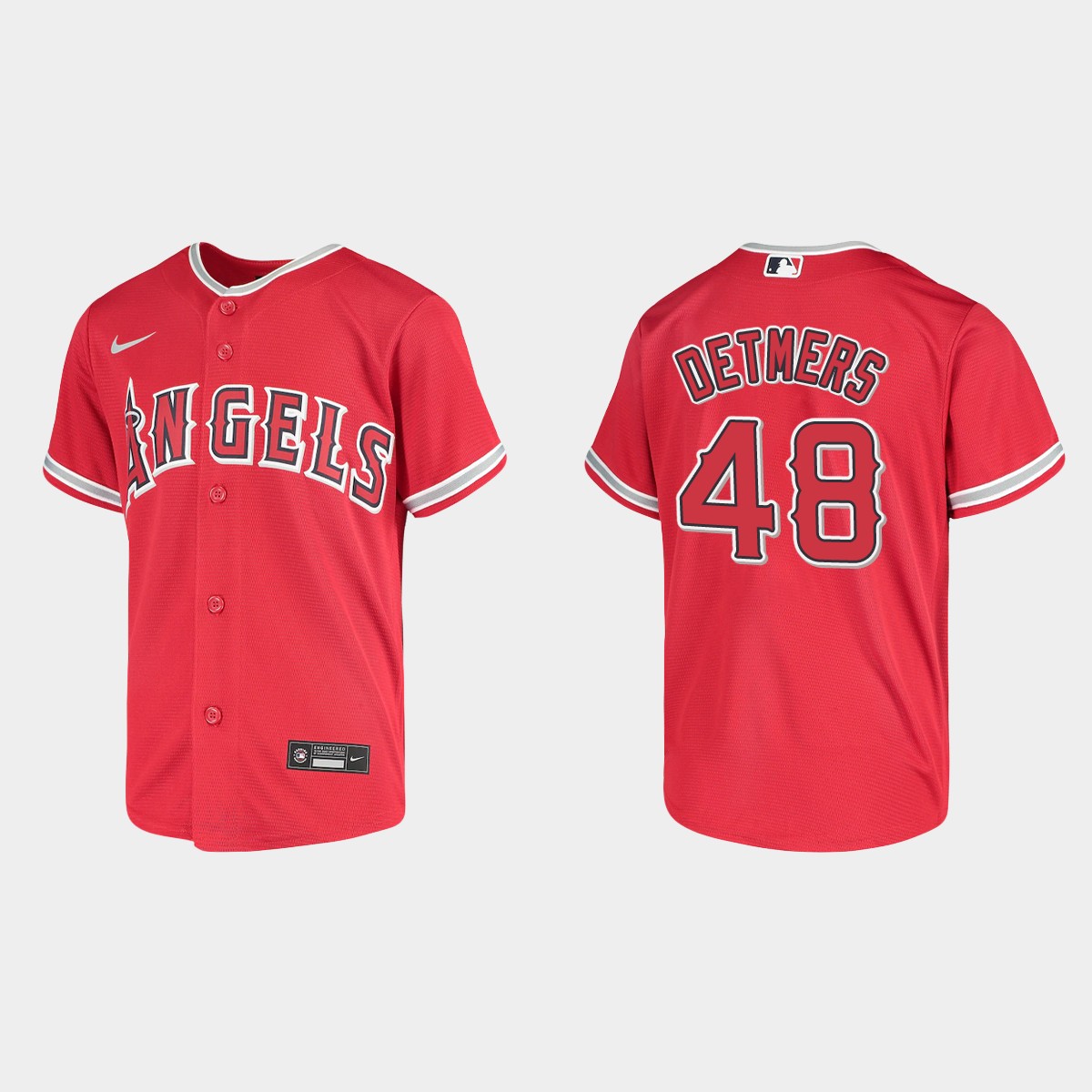 Youth Los Angeles Angels Reid Detmers Red Jersey