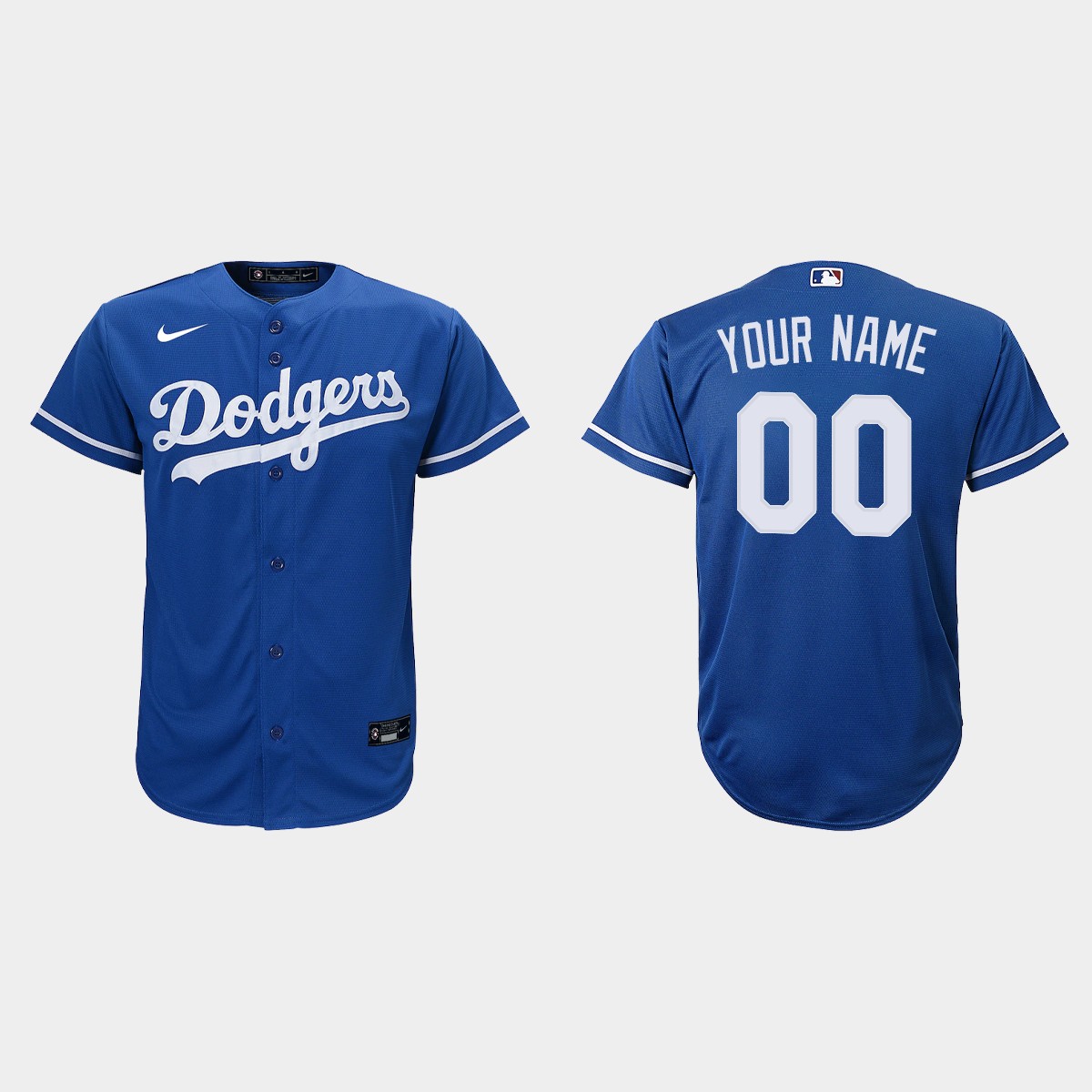 Youth Los Angeles Dodgers #00 Custom Royal Alternate Jersey