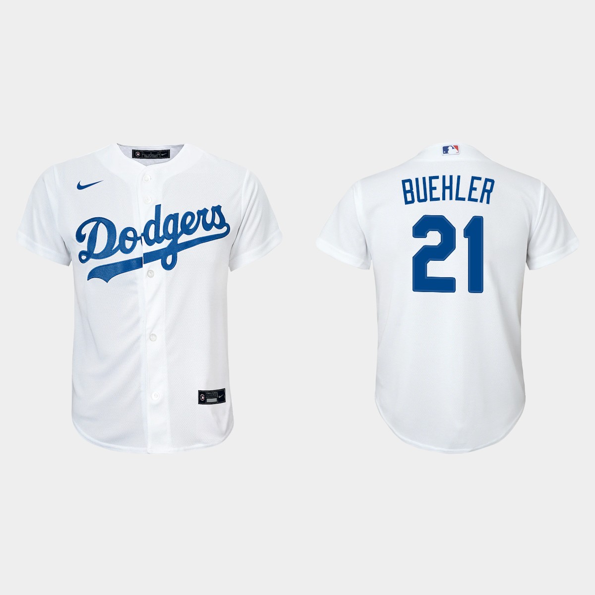 Youth Los Angeles Dodgers #21 Walker Buehler White Home Jersey