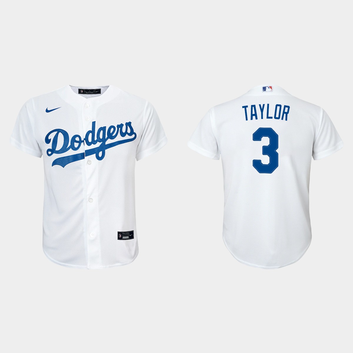 Youth Los Angeles Dodgers #3 Chris Taylor White Home Jersey