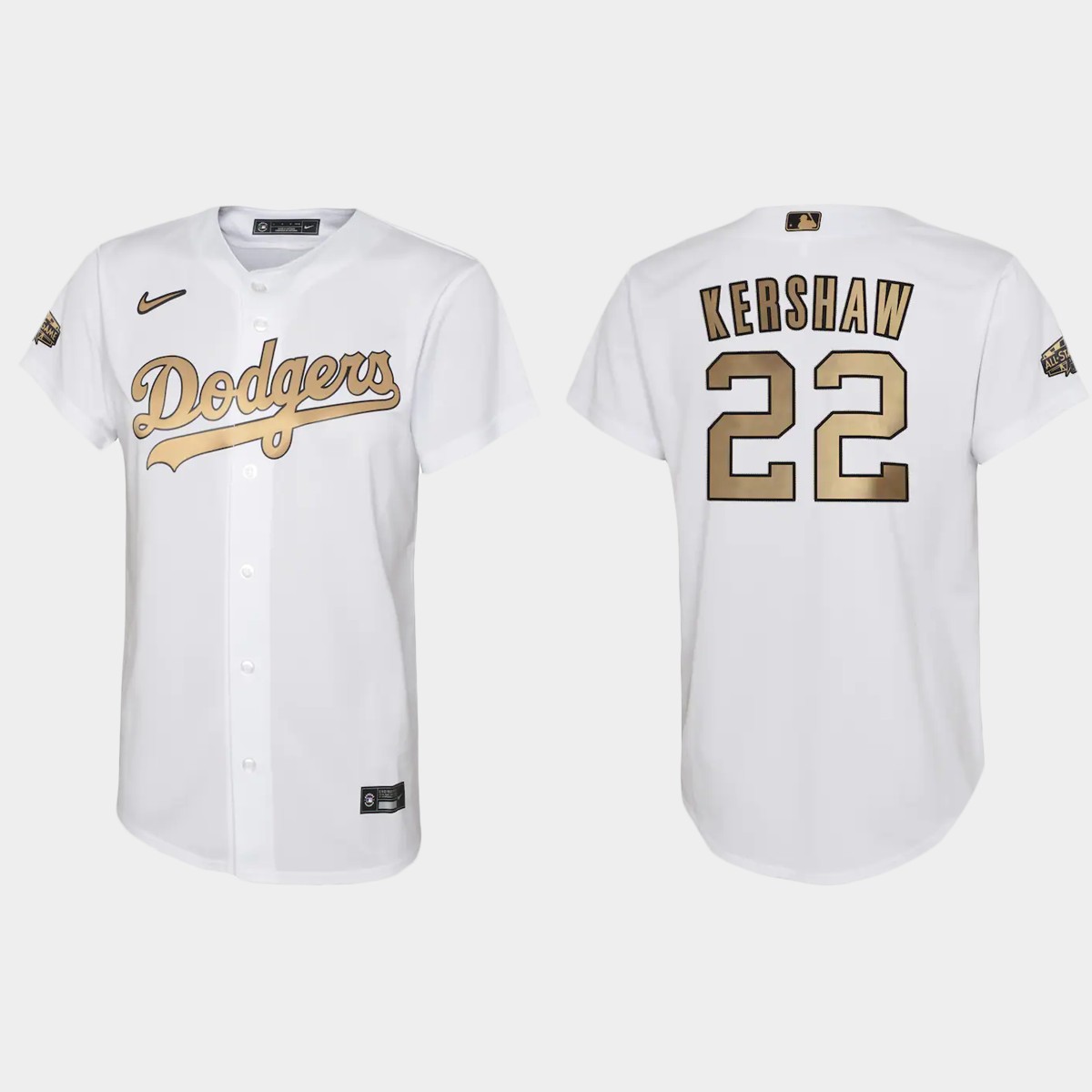 Youth Los Angeles Dodgers Clayton Kershaw White All-Star Game Jersey