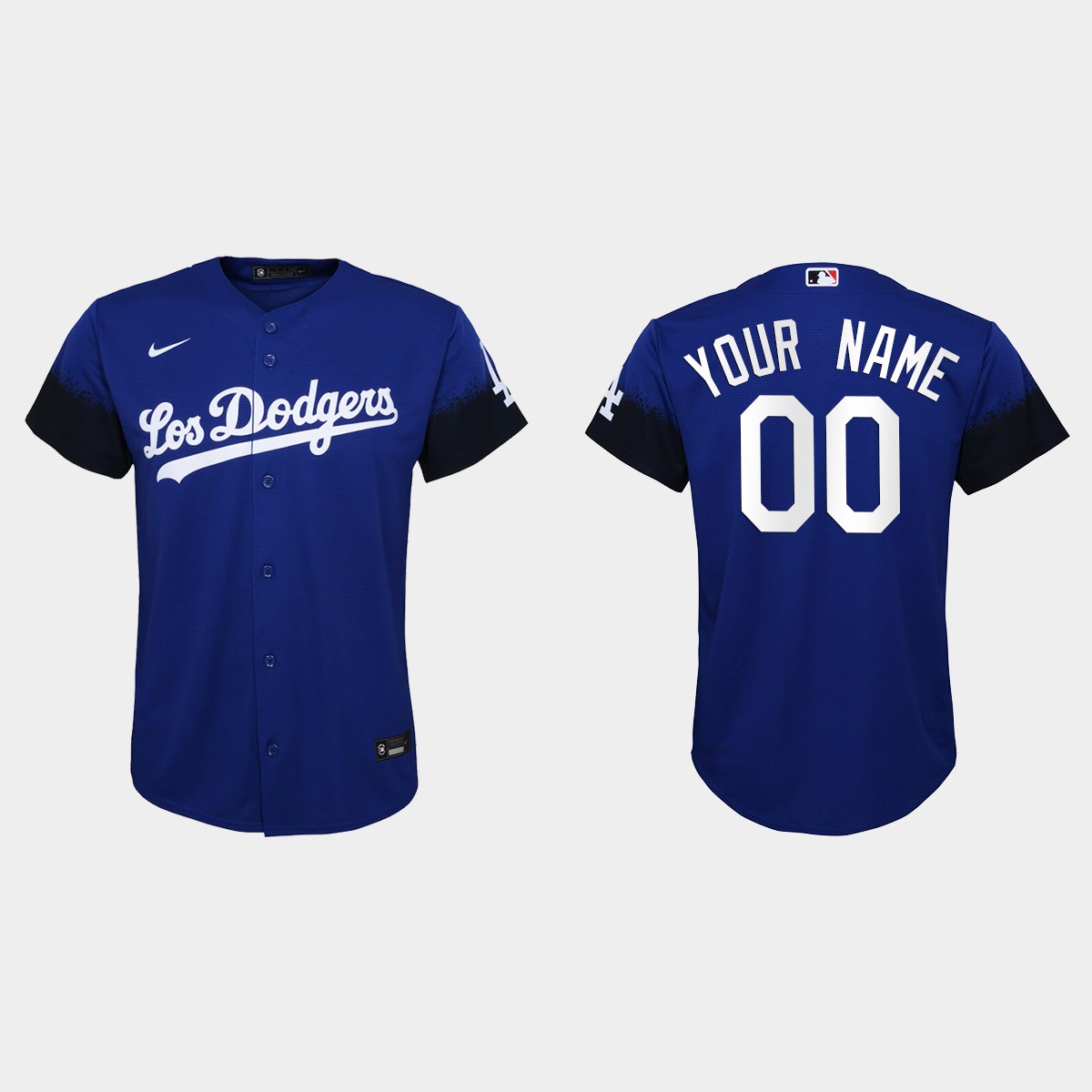 Youth Los Angeles Dodgers Custom Royal City Connect Jersey