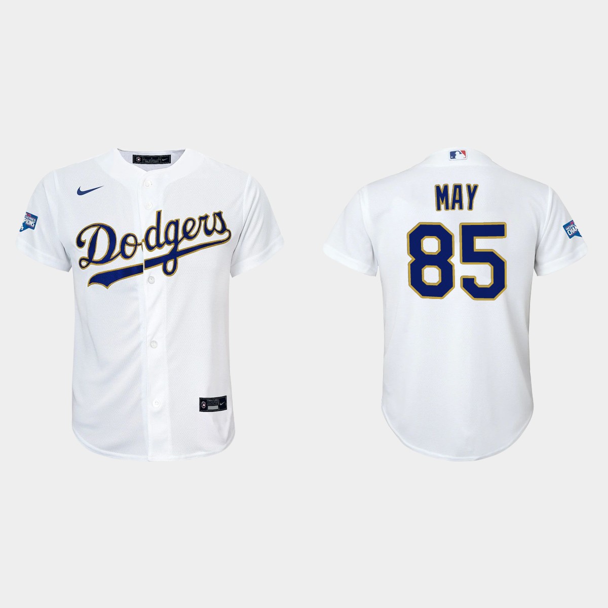 Youth Los Angeles Dodgers Dustin May Gold Program White Gold Jersey