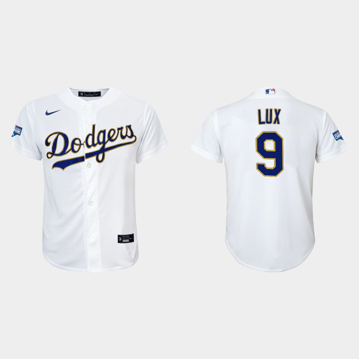 Youth Los Angeles Dodgers Gavin Lux Gold Program White Gold Jersey