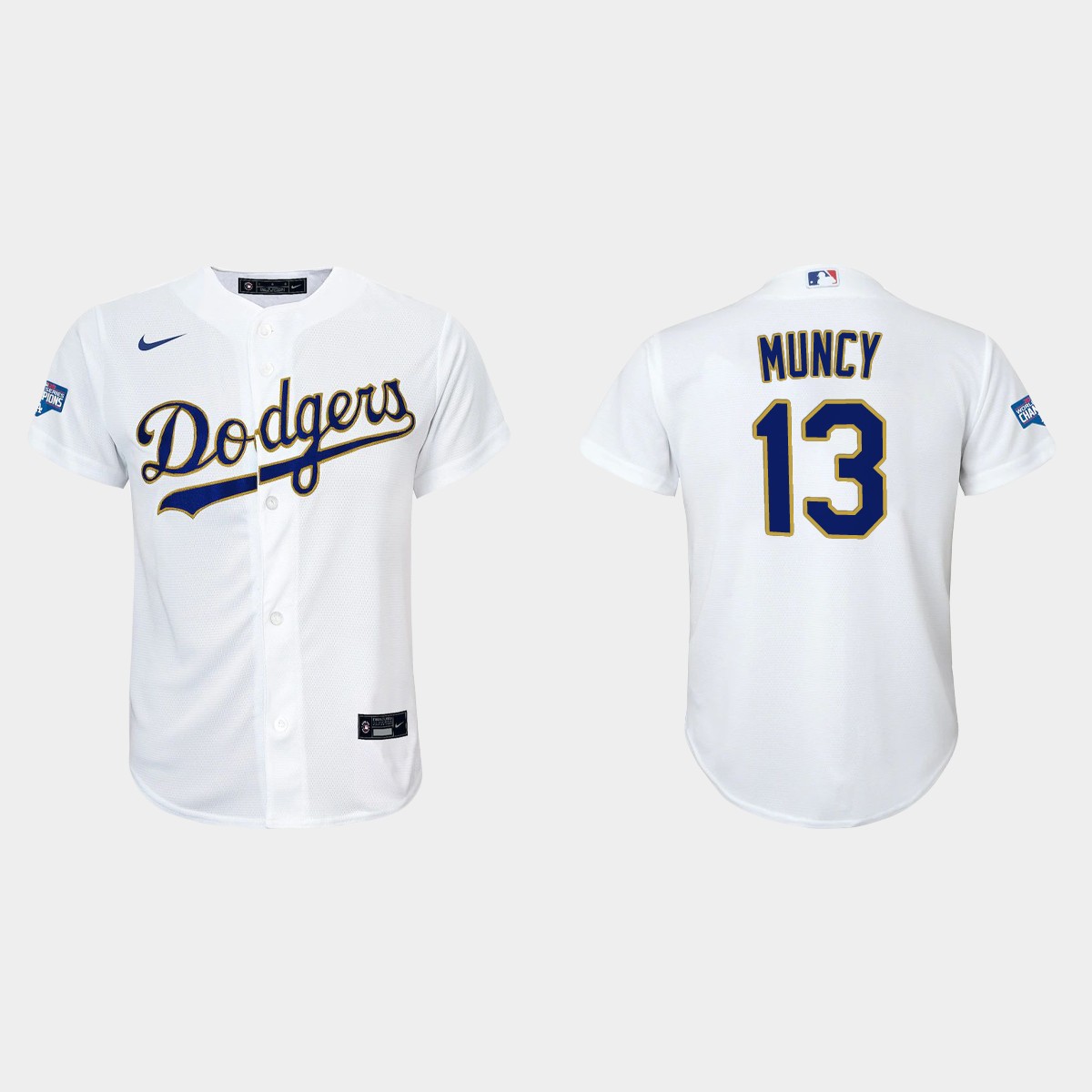 Youth Los Angeles Dodgers Max Muncy Gold Program White Gold Jersey