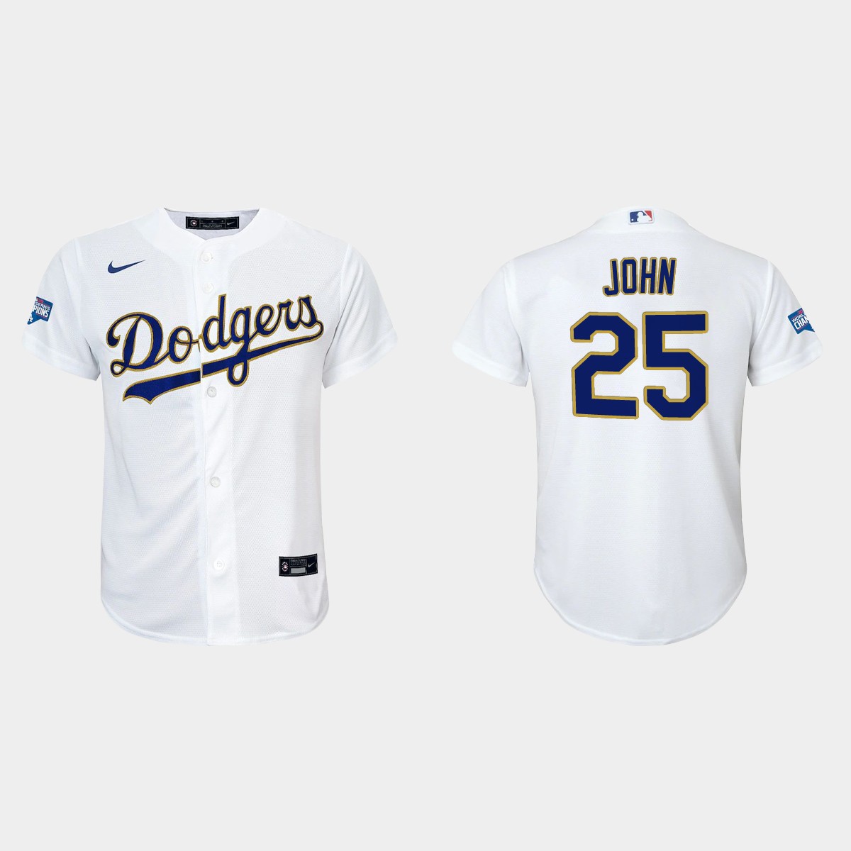 Youth Los Angeles Dodgers Tommy John Gold Program White Gold Jersey