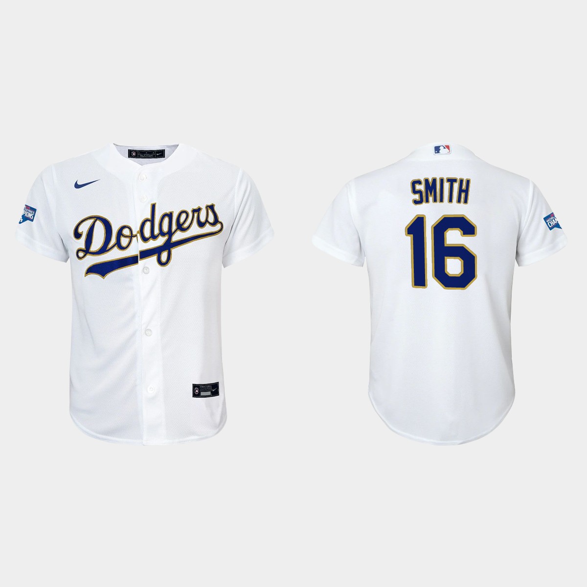 Youth Los Angeles Dodgers Will Smith Gold Program White Gold Jersey