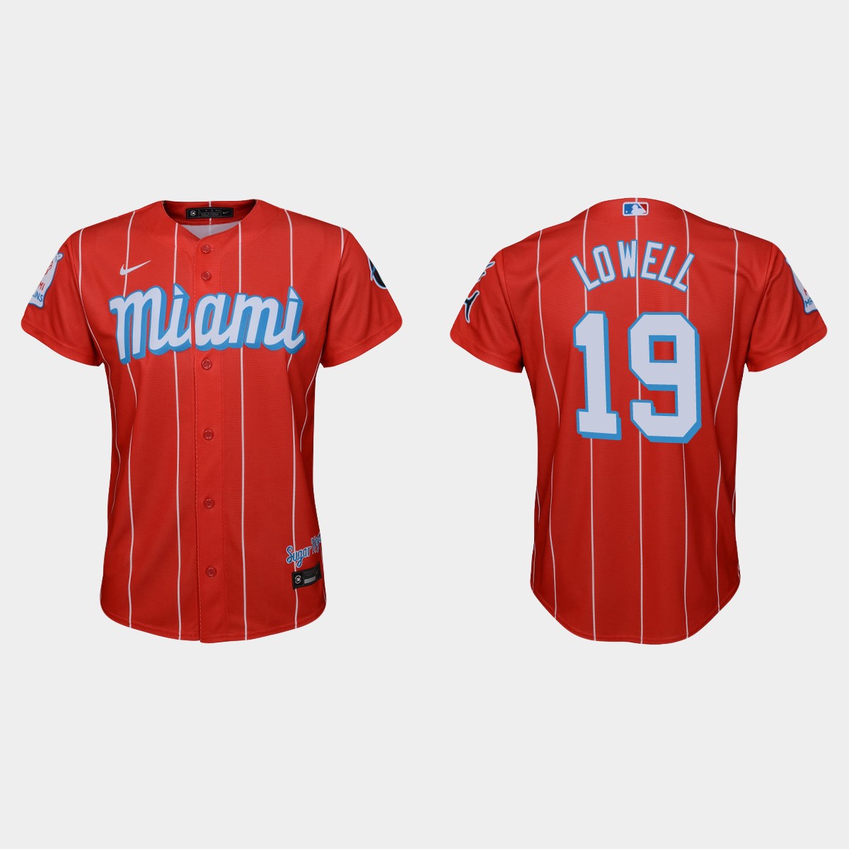 Youth Miami Marlins #19 Mike Lowell Red City Connect Jersey