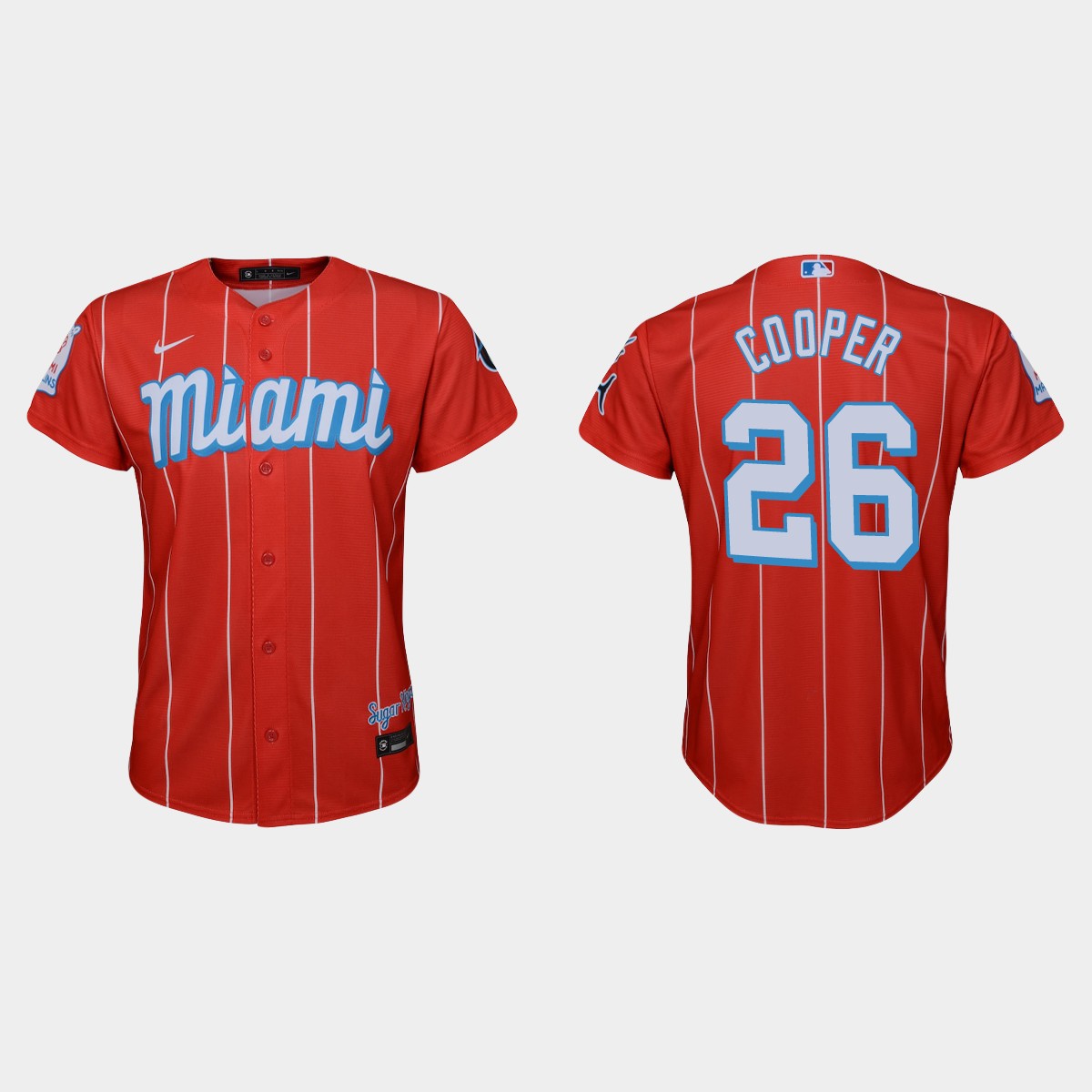 Youth Miami Marlins #26 Garrett Cooper Red City Connect Jersey