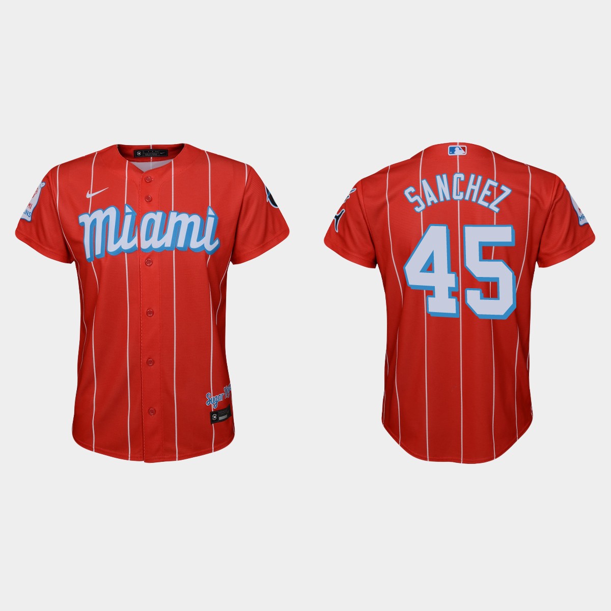 Youth Miami Marlins #45 Sixto Sanchez Red City Connect Jersey