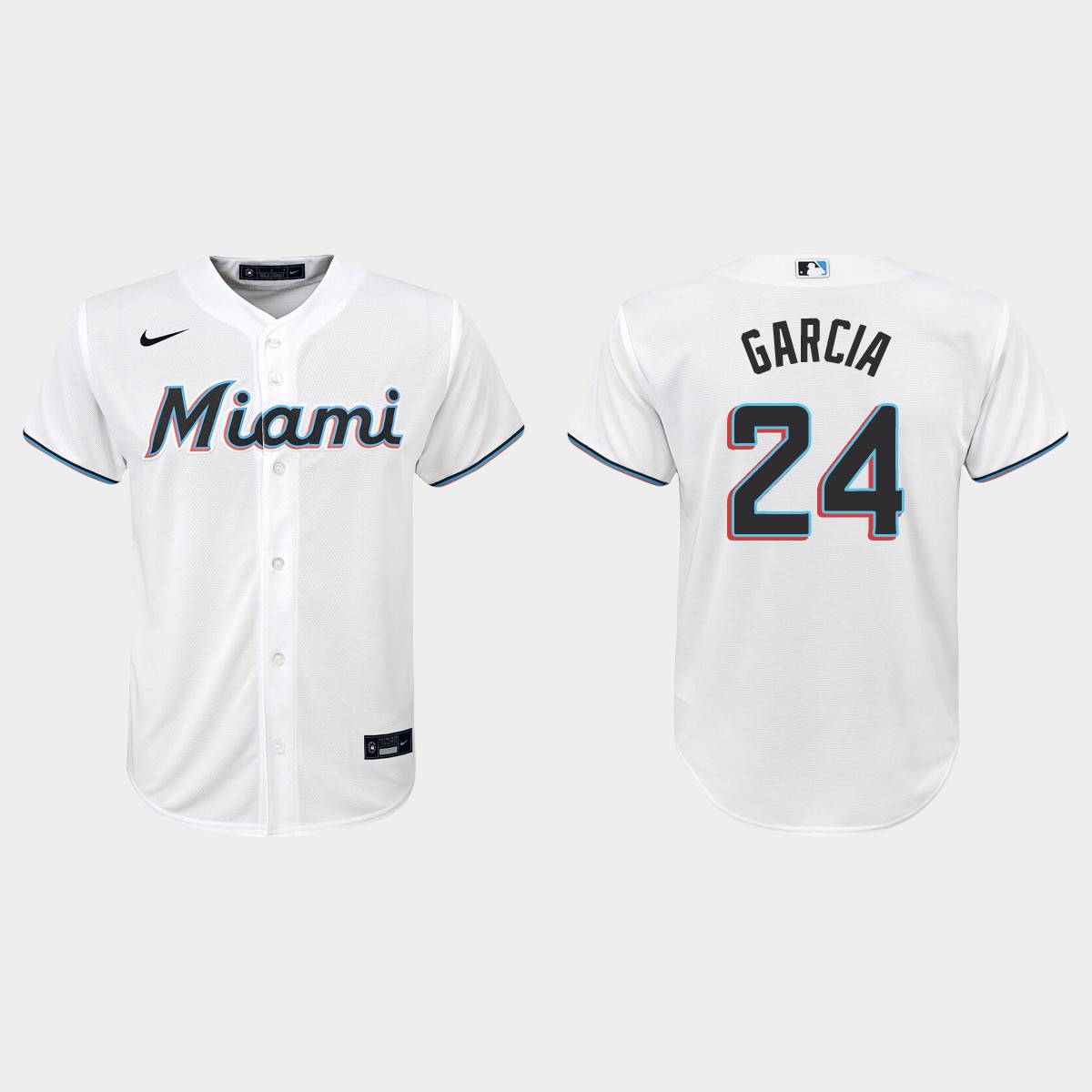 Youth Miami Marlins Avisail Garcia White Home Jersey