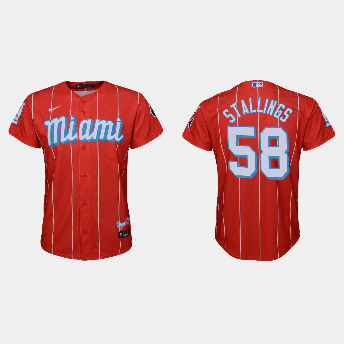 Youth Miami Marlins Jacob Stallings Red City Connect Jersey