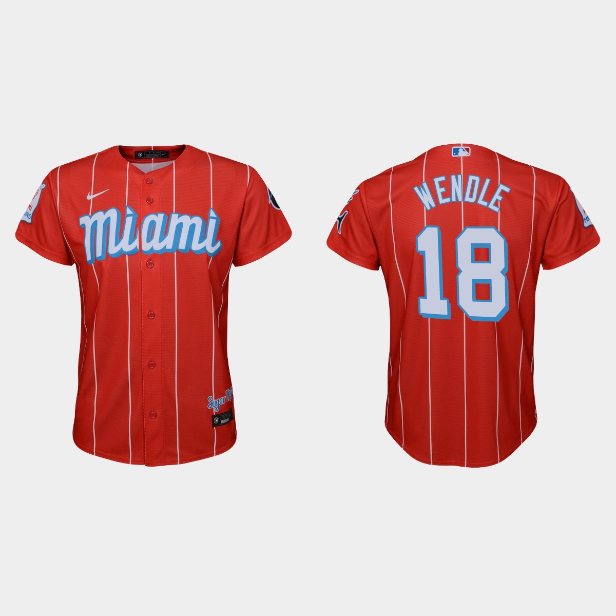 Youth Miami Marlins Joe Wendle Red City Connect Jersey