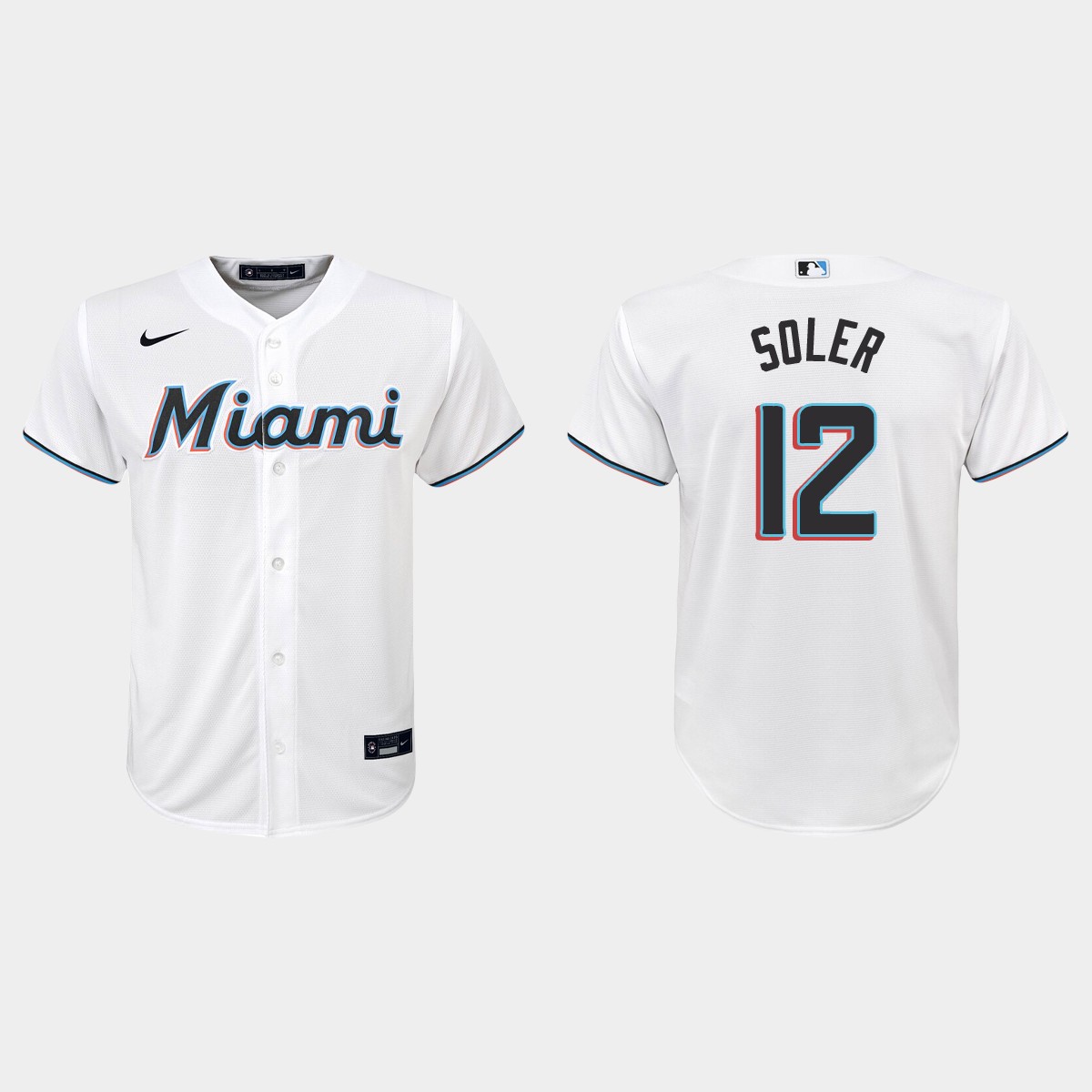 Youth Miami Marlins Jorge Soler White Home Jersey