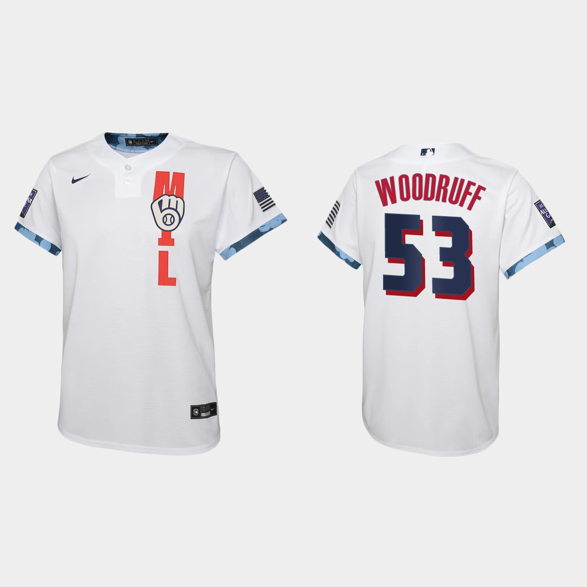 Youth Milwaukee Brewers Brandon Woodruff White All-Star Game Jersey