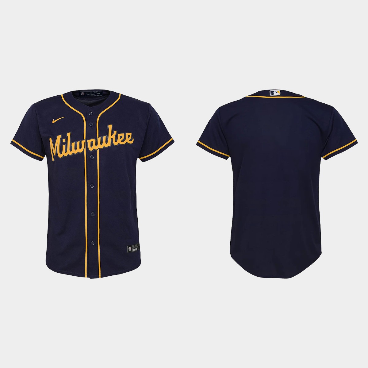 Youth Milwaukee Brewers Navy Jersey
