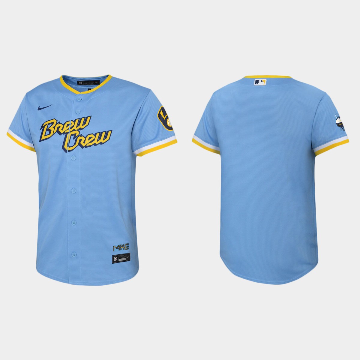 Youth Milwaukee Brewers Powder Blue City Connect Team Jersey