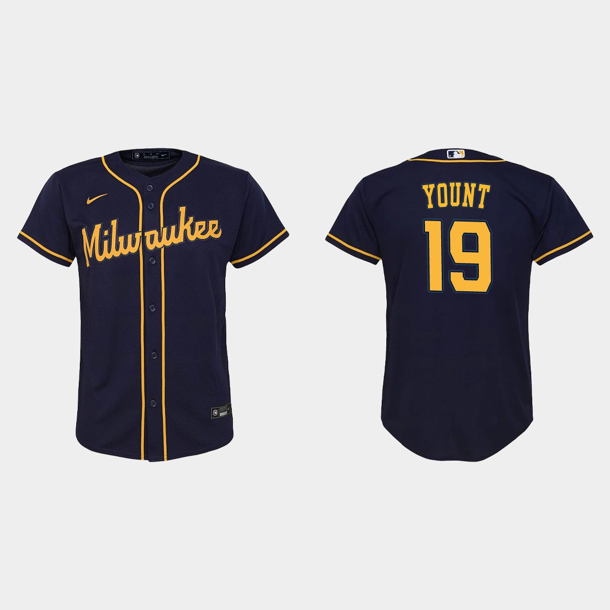 Youth Milwaukee Brewers Robin Yount Navy Jersey