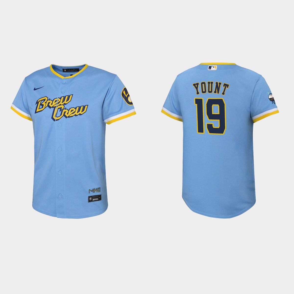 Youth Milwaukee Brewers Robin Yount Powder Blue City Connect Jersey