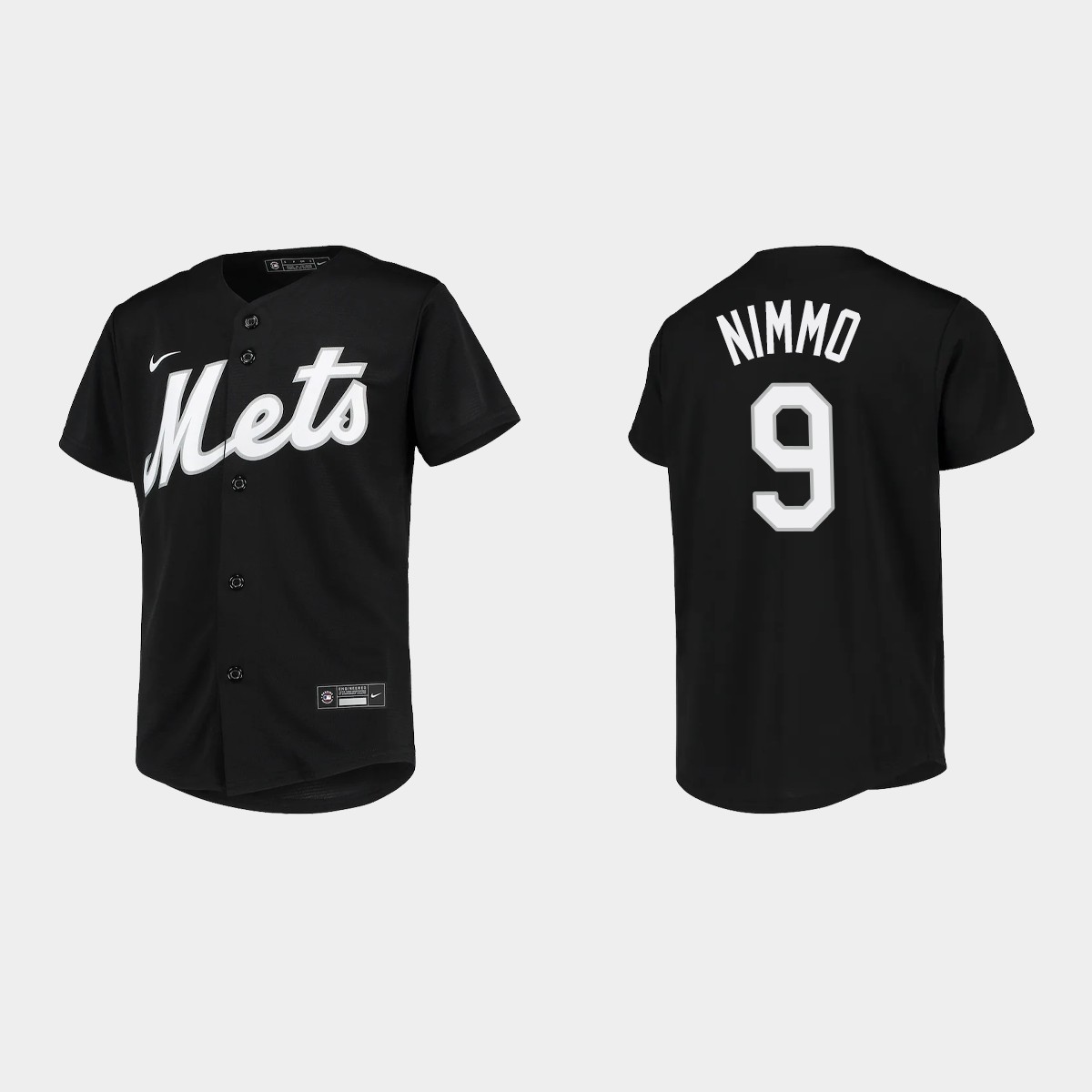Youth New York Mets Brandon Nimmo Black Team Jersey