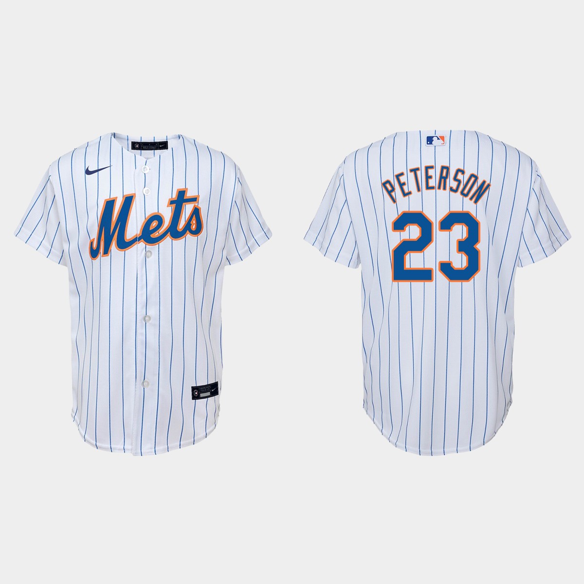 Youth New York Mets David Peterson White Home Jersey