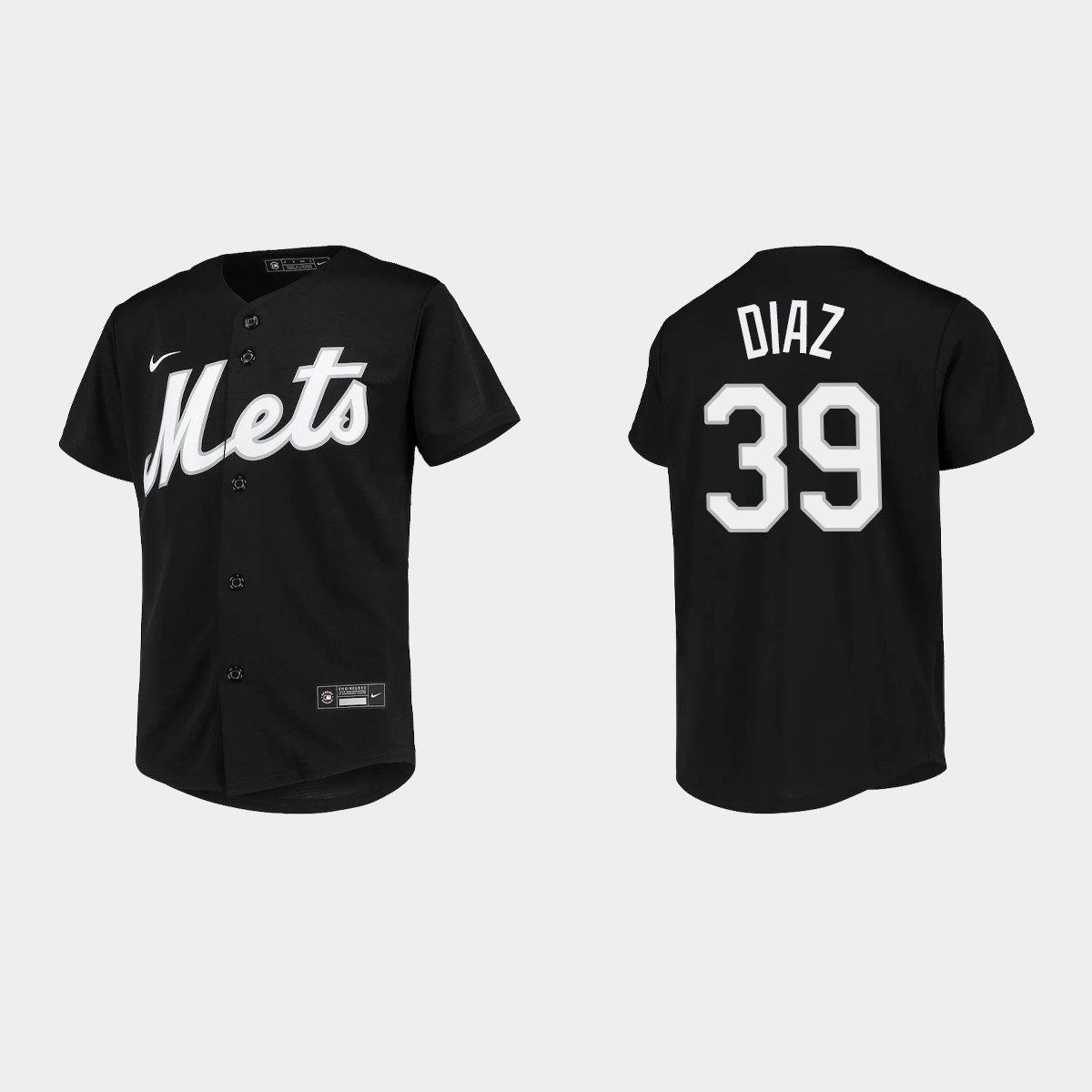 Youth New York Mets Edwin Diaz Black Team Jersey