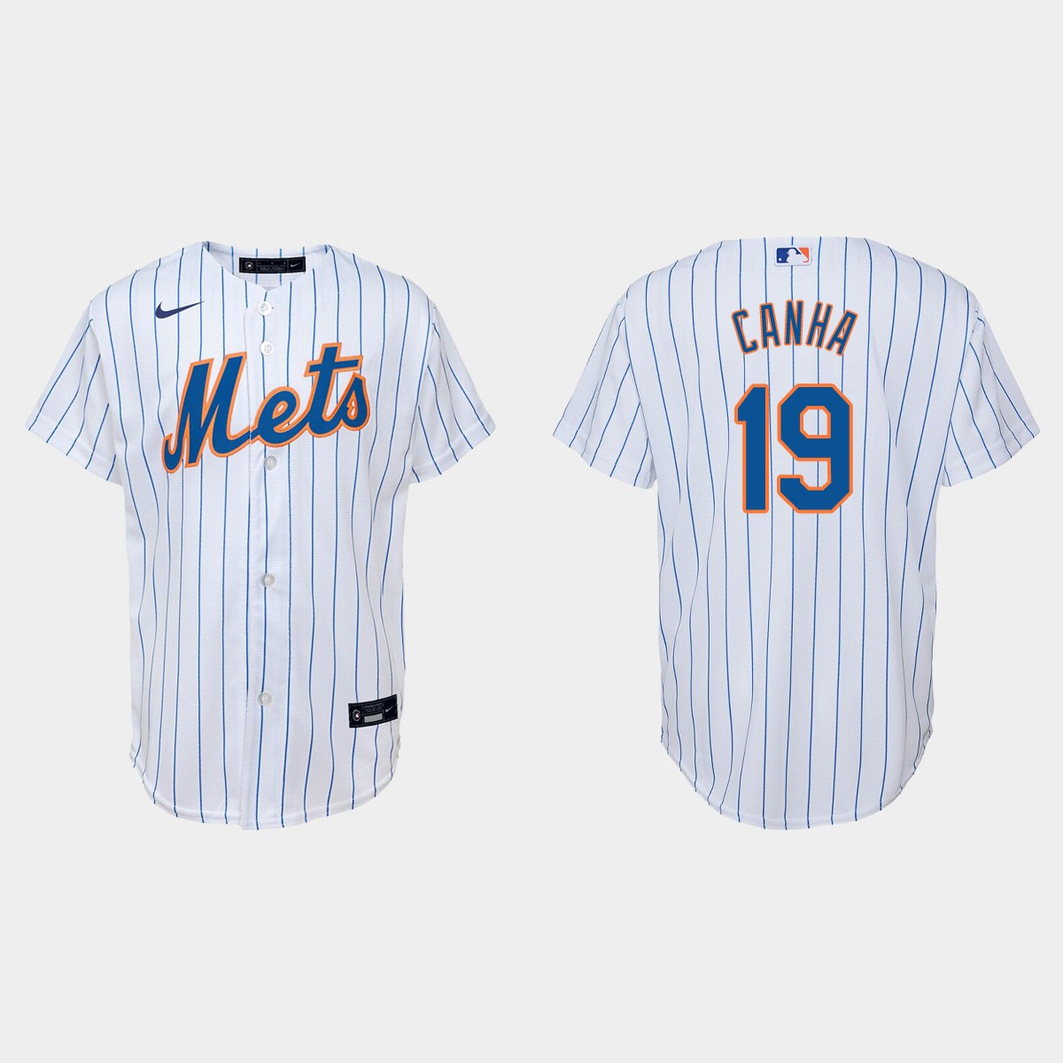 Youth New York Mets Mark Canha White Home Jersey