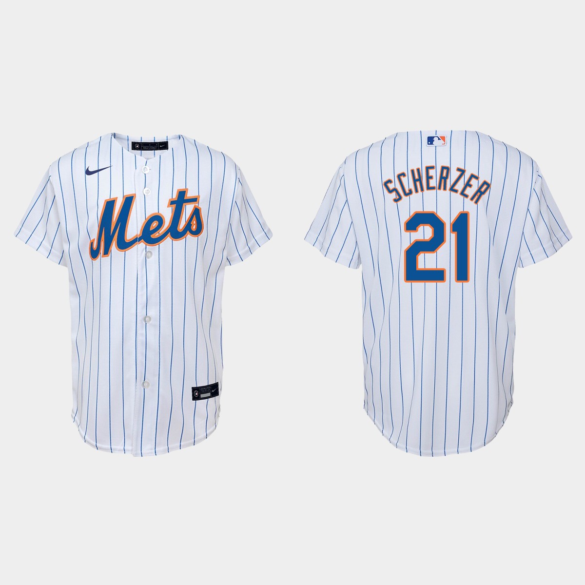 Youth New York Mets Max Scherzer White Home Jersey