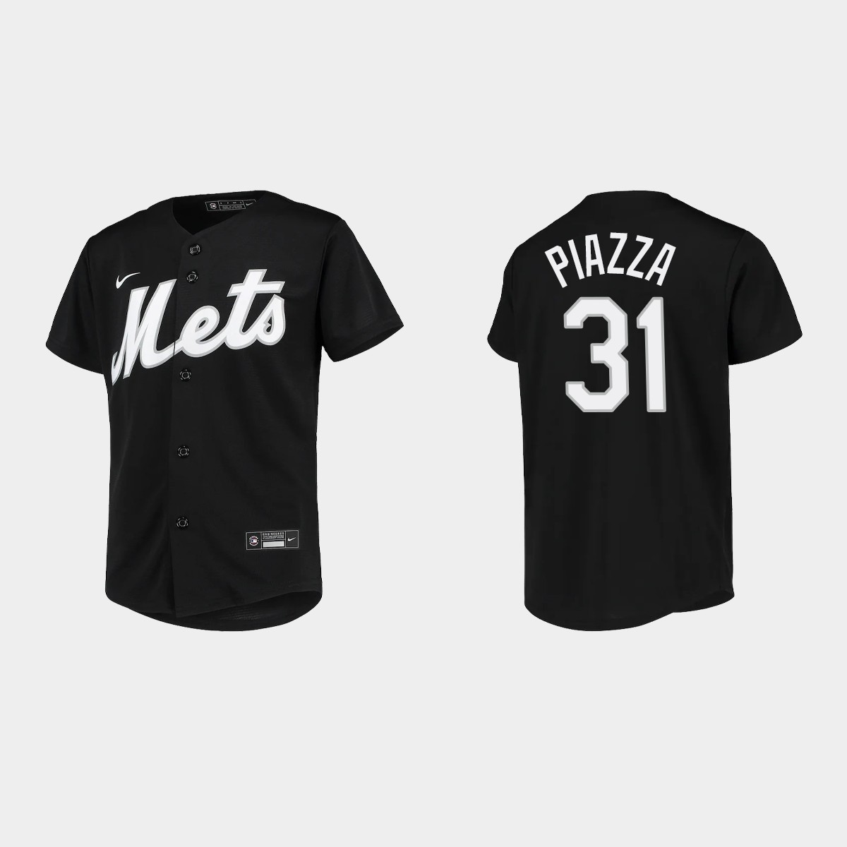 Youth New York Mets Mike Piazza Black Team Jersey