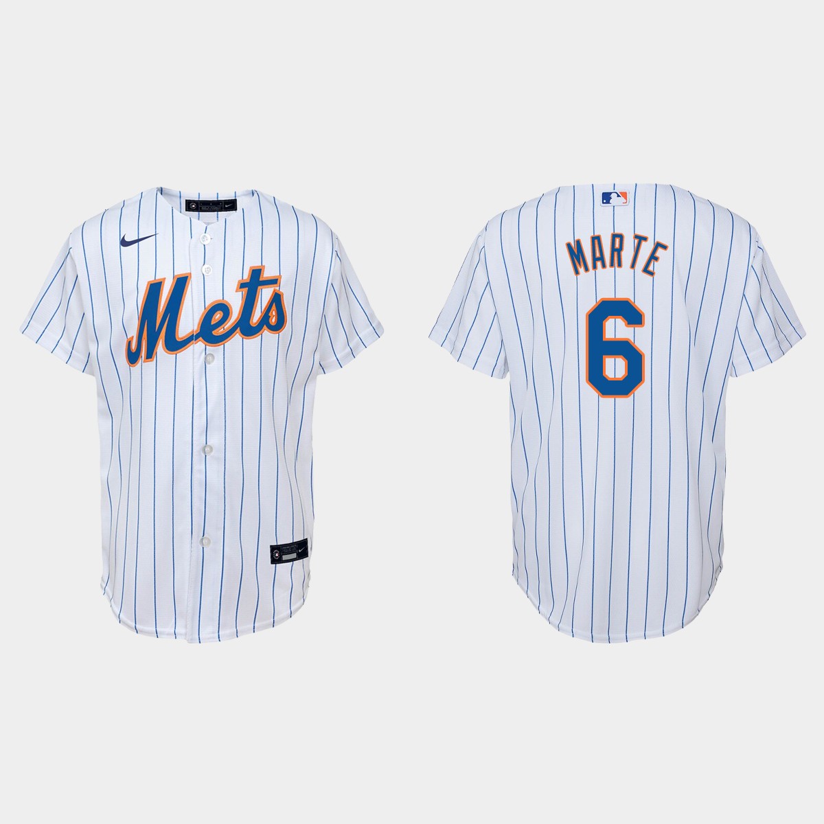 Youth New York Mets Starling Marte White Home Jersey