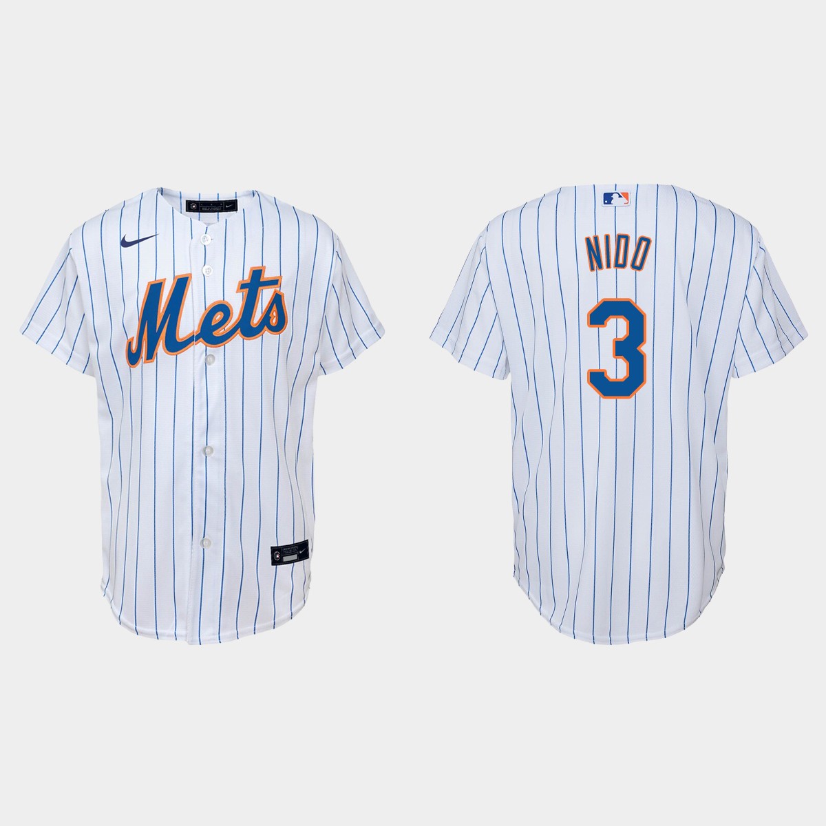 Youth New York Mets Tomas Nido White Home Jersey