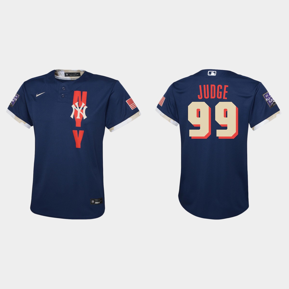 Youth New York Yankees Aaron Judge Navy All-Star Game Jersey