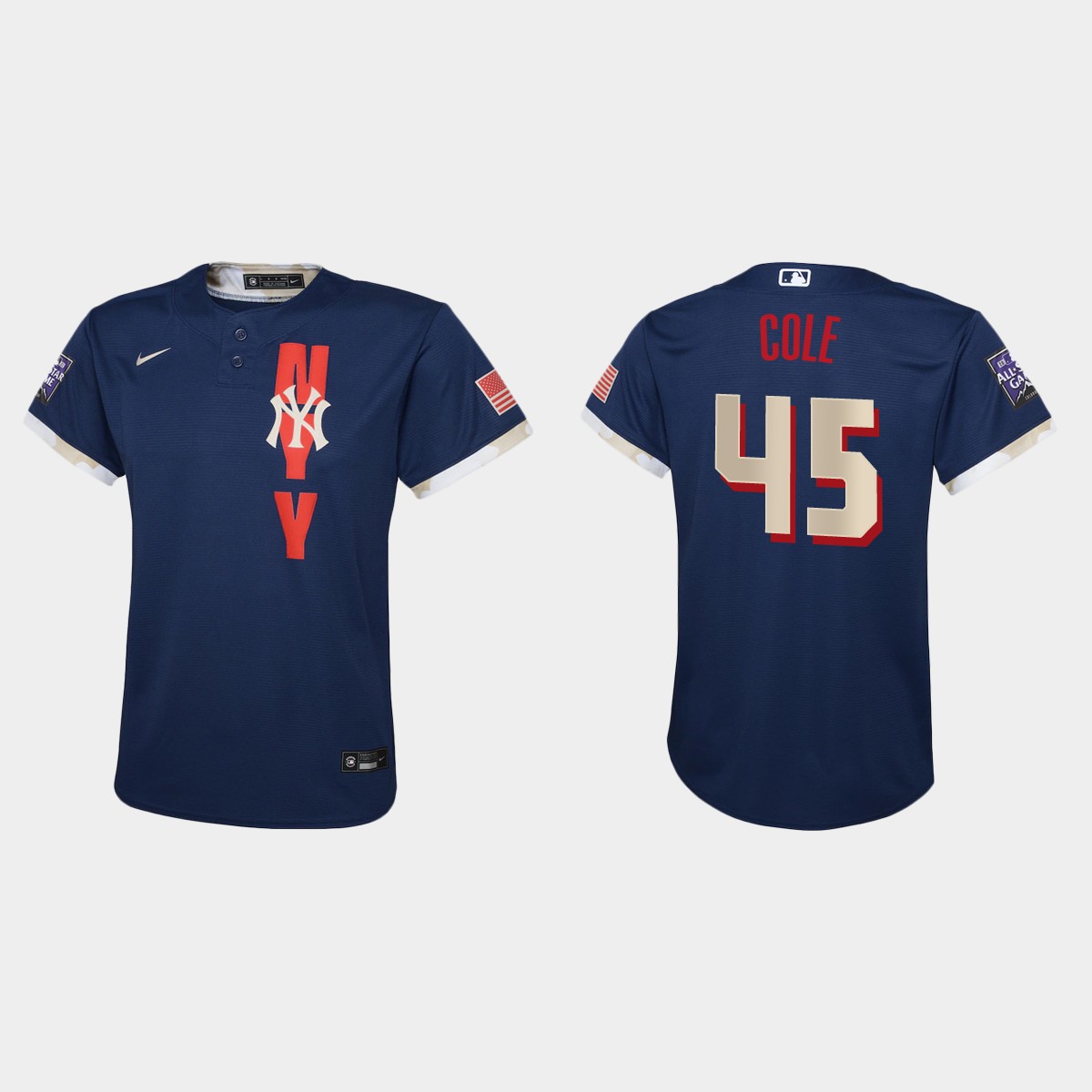 Youth New York Yankees Gerrit Cole Navy All-Star Game Jersey