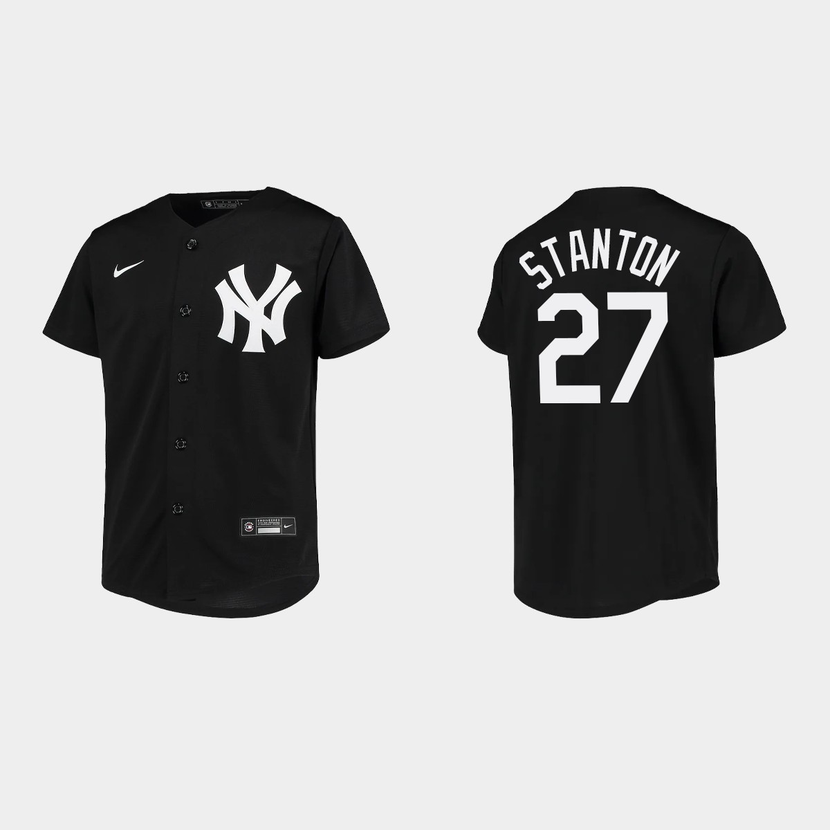 Youth New York Yankees Giancarlo Stanton Black Team Jersey