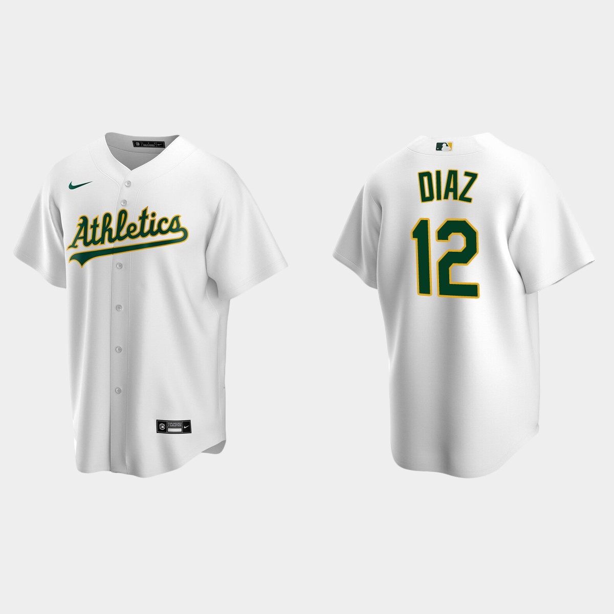 Youth Oakland Athletics Aledmys Diaz White Home Jersey