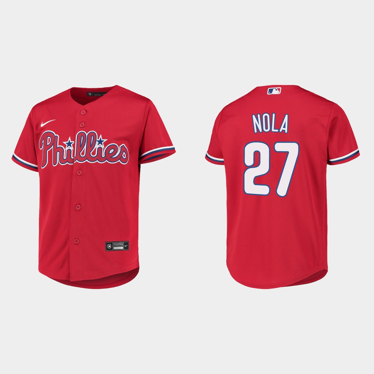 Youth Philadelphia Phillies Aaron Nola Red Jersey