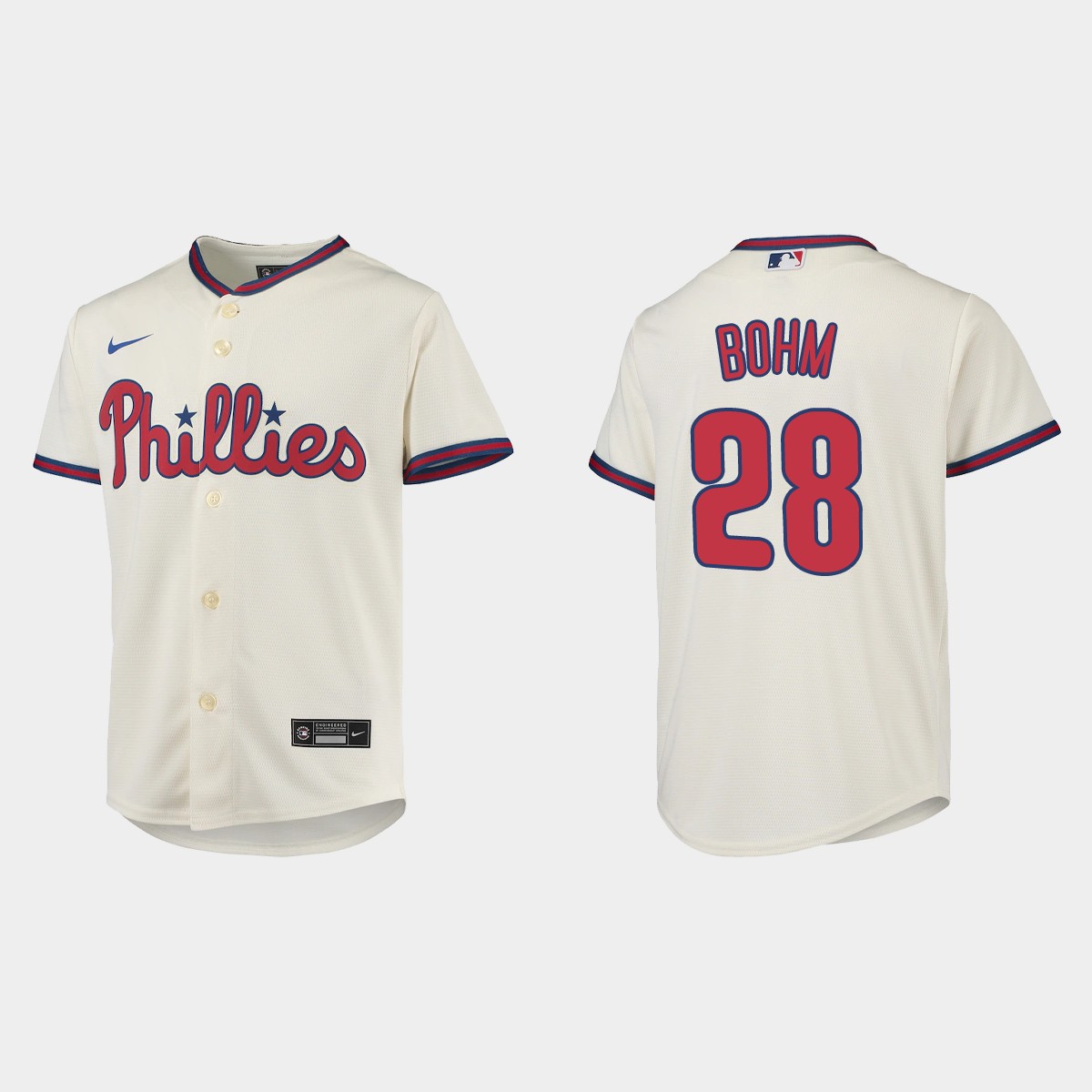 Youth Philadelphia Phillies Alec Bohm Cream Jersey