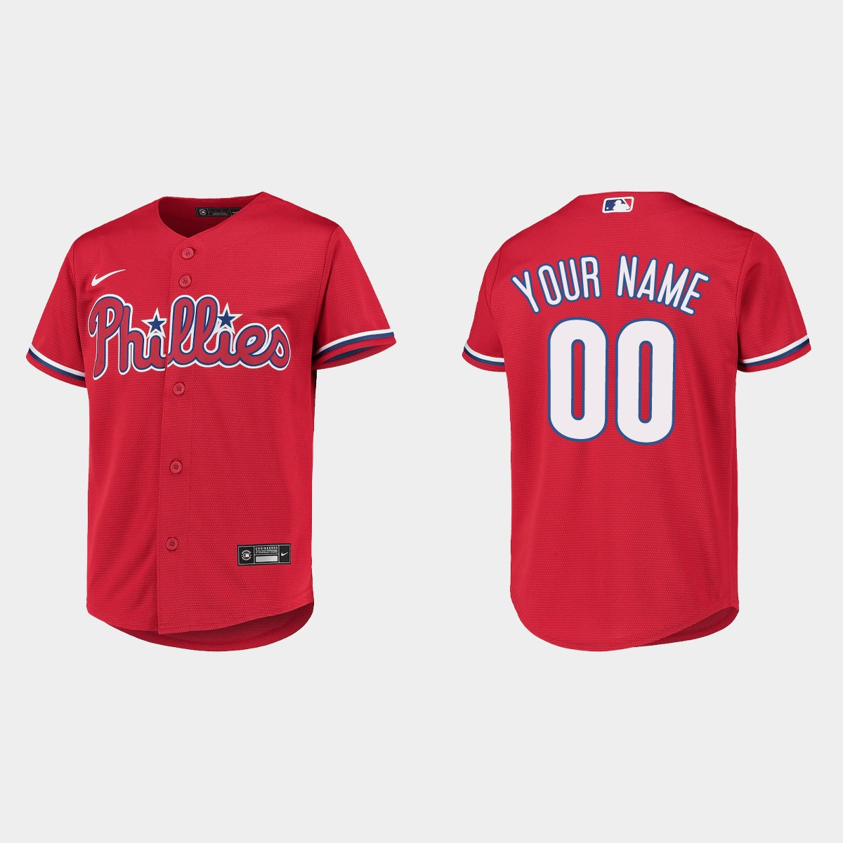 Youth Philadelphia Phillies Custom Red Jersey