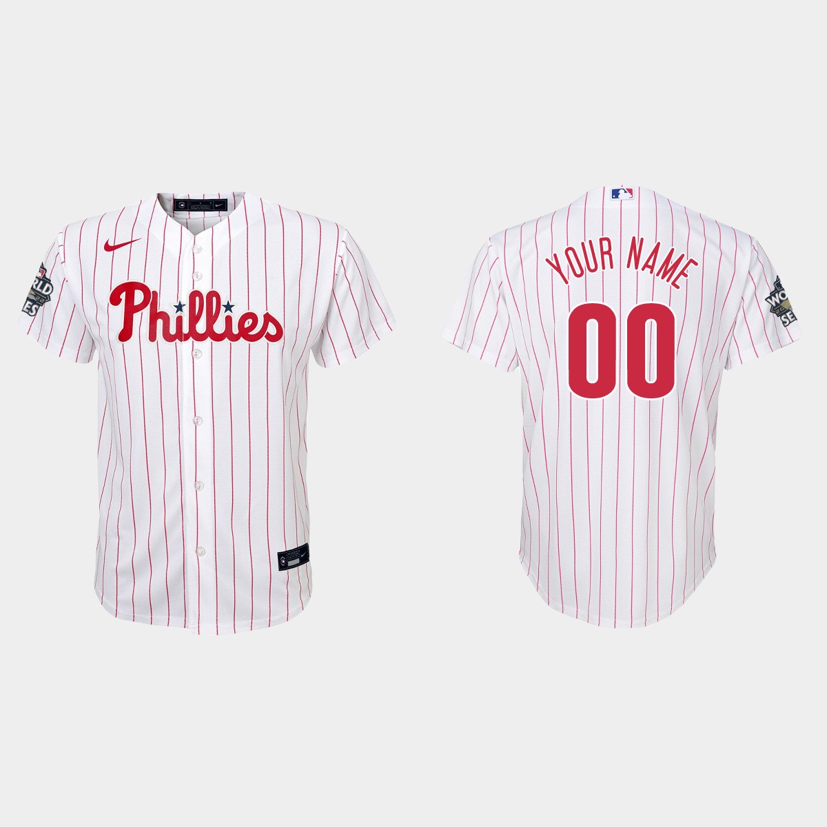 Youth Philadelphia Phillies Custom White World Series Jersey
