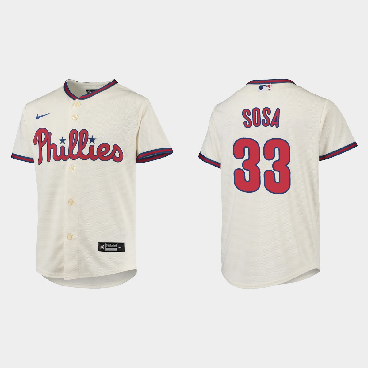 Youth Philadelphia Phillies Edmundo Sosa Cream Jersey