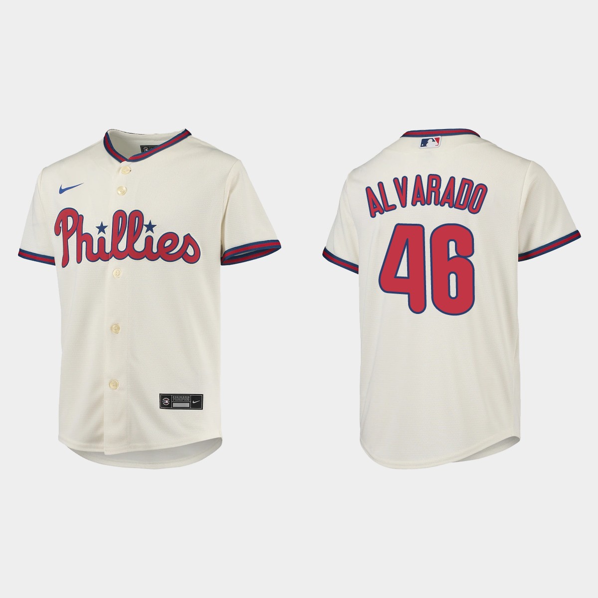 Youth Philadelphia Phillies Jose Alvarado Cream Jersey