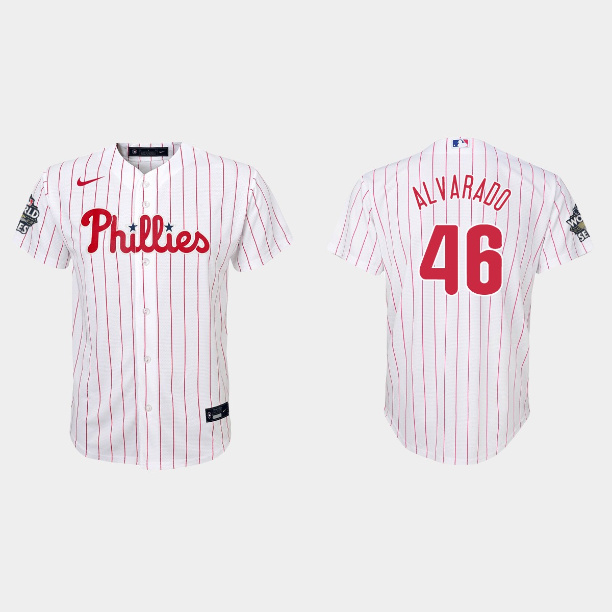 Youth Philadelphia Phillies Jose Alvarado White World Series Jersey