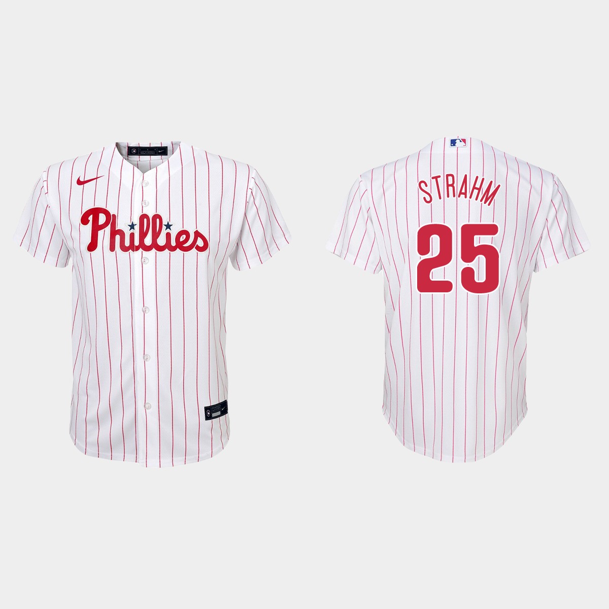 Youth Philadelphia Phillies Matthew Strahm White Home Jersey