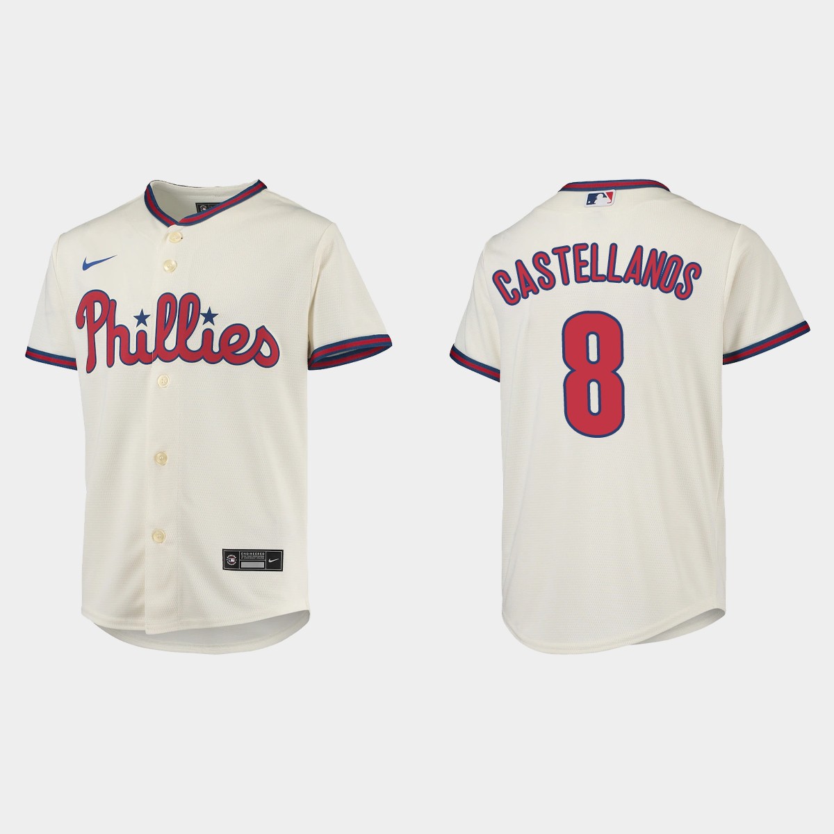 Youth Philadelphia Phillies Nick Castellanos Cream Jersey