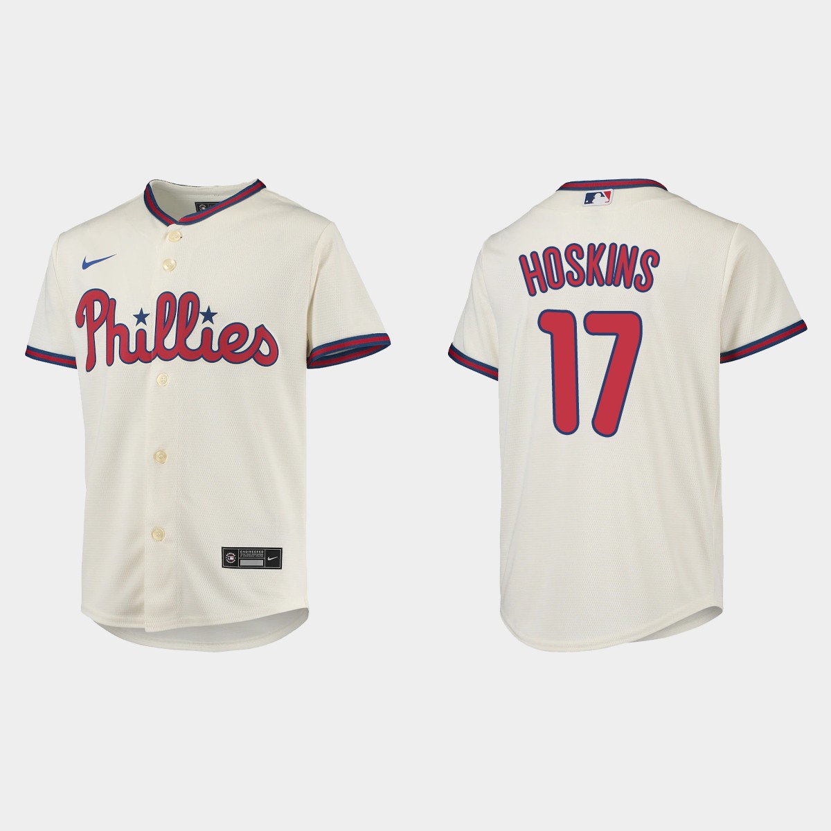 Youth Philadelphia Phillies Rhys Hoskins Cream Jersey
